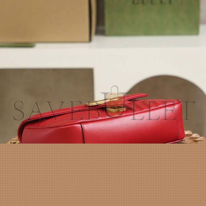 G*u*i marmont small matelasse shoulder bag 443497 (26*7*15cm)